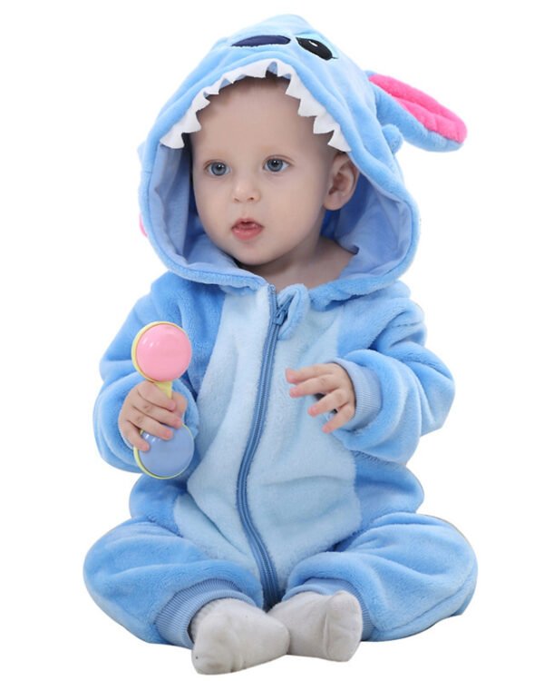 Alternative view of Plush Animal Hooded Baby Winter Romper