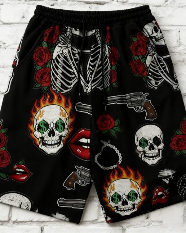 Graphic Print Street Shorts