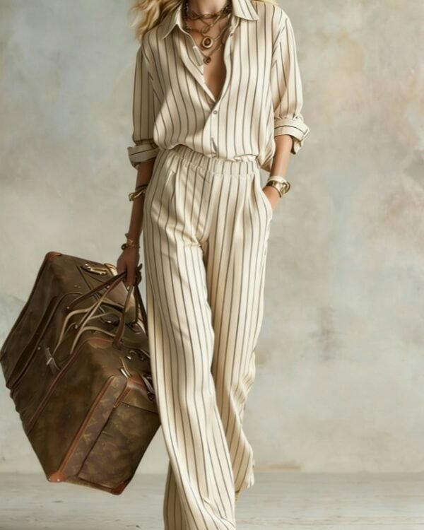 Stripped Relaxed Co-Ord Set