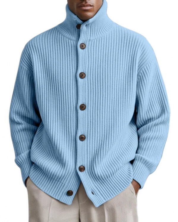 Turtleneck Knit Cardigan Coat