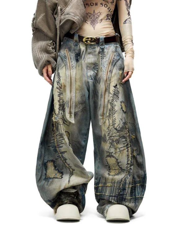 Alternative view of Raw Stitch Oversized Street Jeans