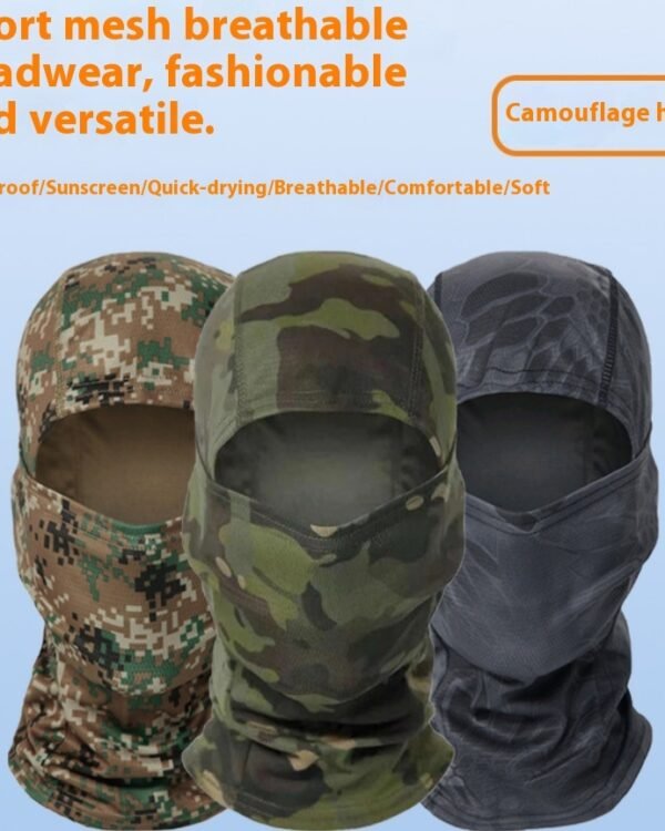 Outdoor Quick-drying Mesh Breathable Cycling Camouflage Headgear