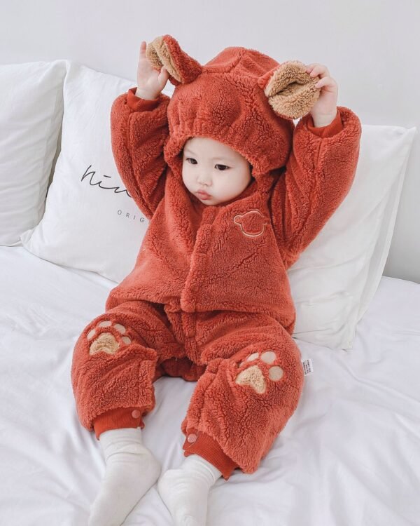 Plush Quilted Baby Romper