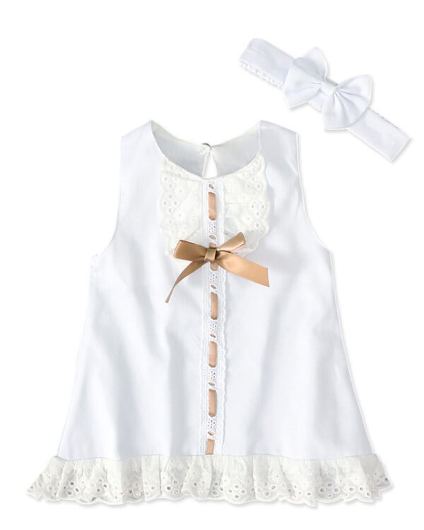 Alternative view of Girls Baby Bow Front Birthday Dress