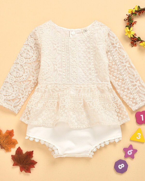 Lace Long-Sleeve Baby Romper