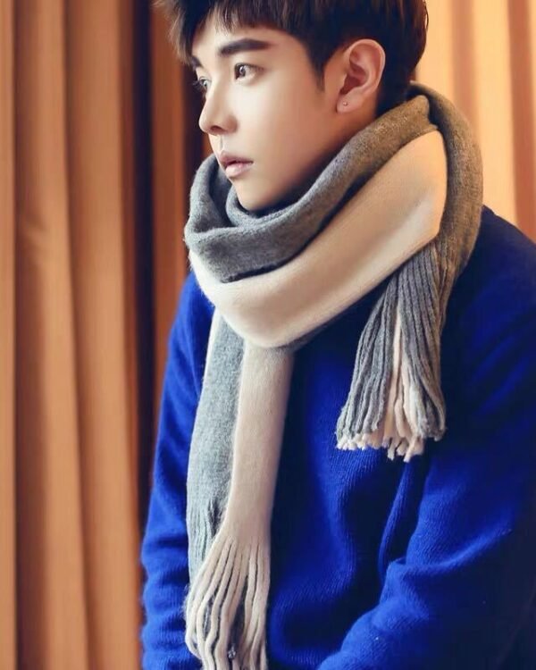 Alternative view of Soft Neutral Winter Scarf