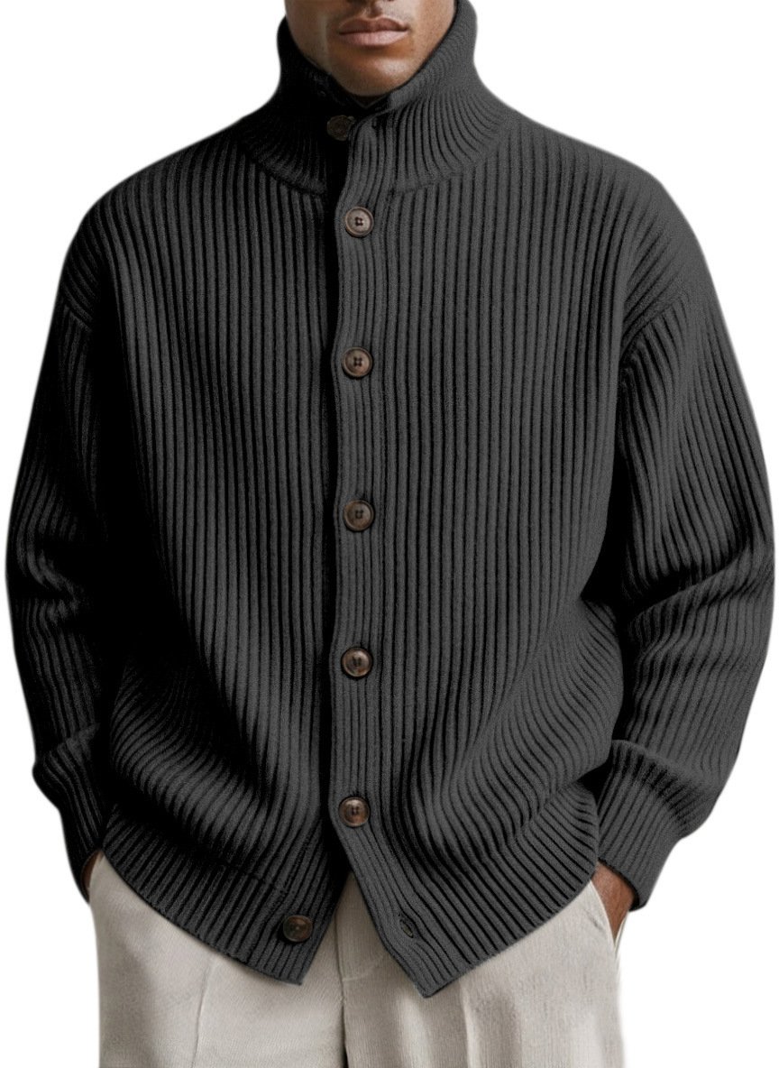 Turtleneck Knit Cardigan Coat - Image 5