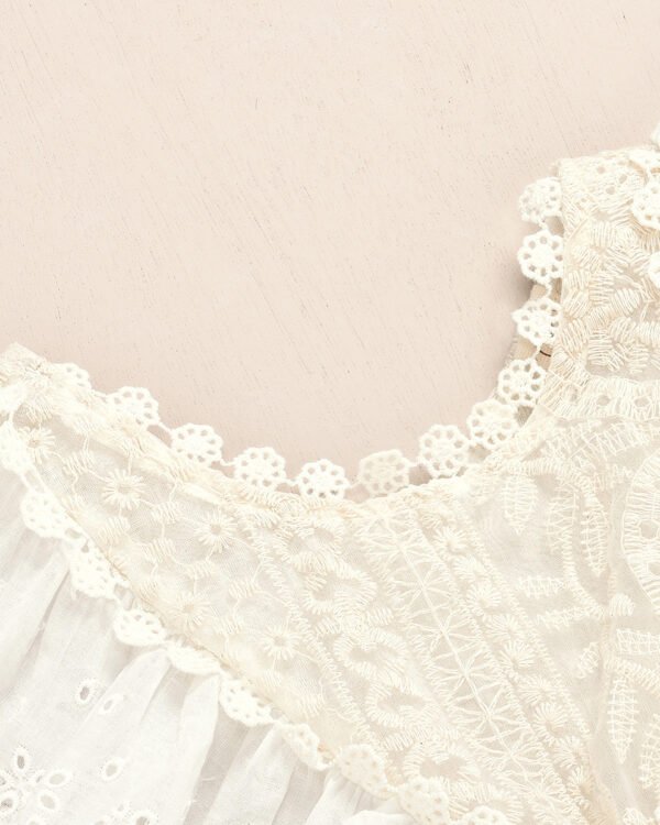 Alternative view of Lace Long-Sleeve Baby Romper