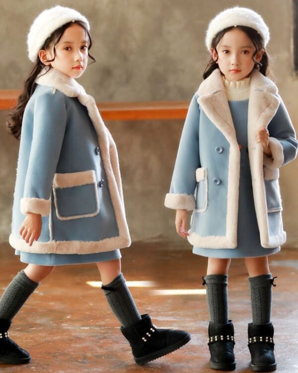 Girls Winter Coat Dress Set