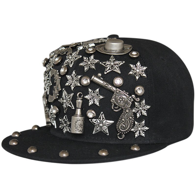 Harajuku Skull Rivet Cap - Image 3