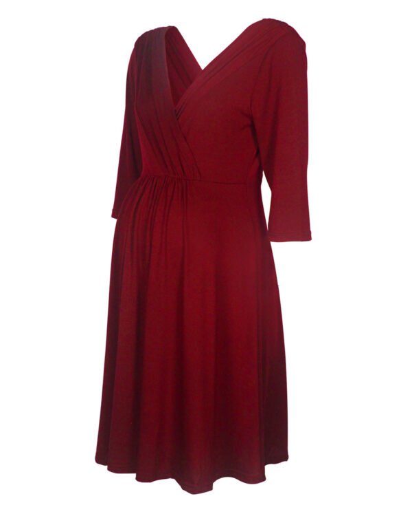 Alternative view of Wrap-Neck Maternity Nursing Dress