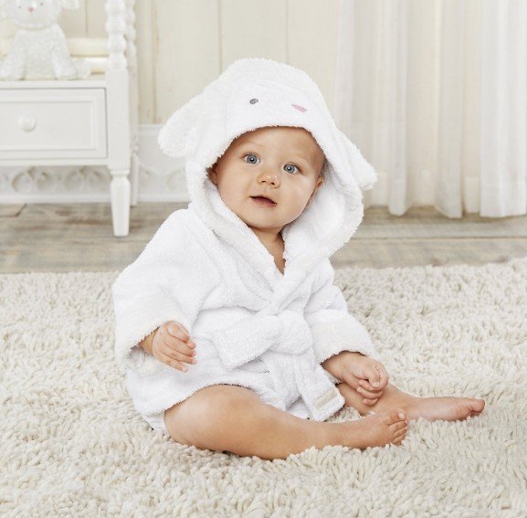 Baby Hooded Bathrobe - Winter Plush - Image 5