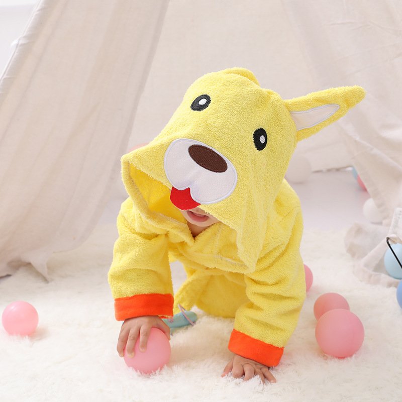 Baby Hooded Bathrobe - Winter Plush - Image 3