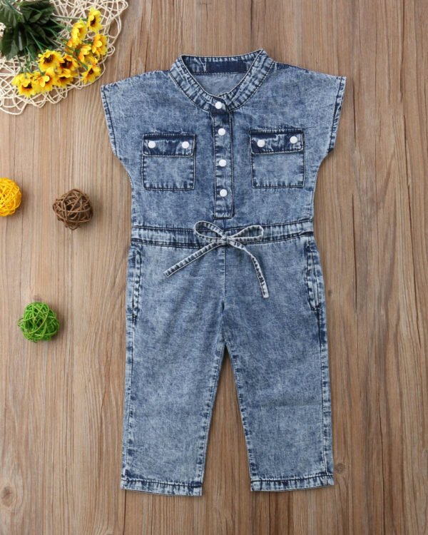Denim Utility Jumpsuit for Girls