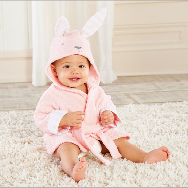 Baby Hooded Bathrobe - Winter Plush - Image 2