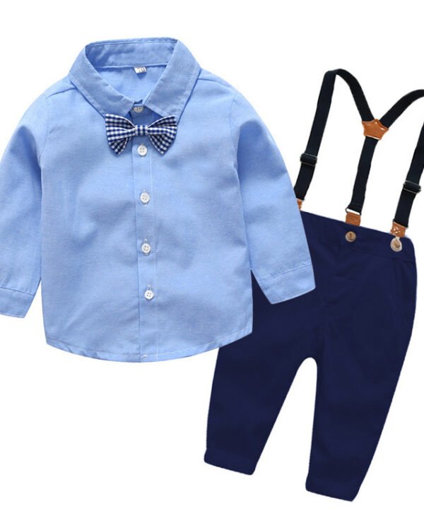 Baby Gentleman Shirt & Suspender Set