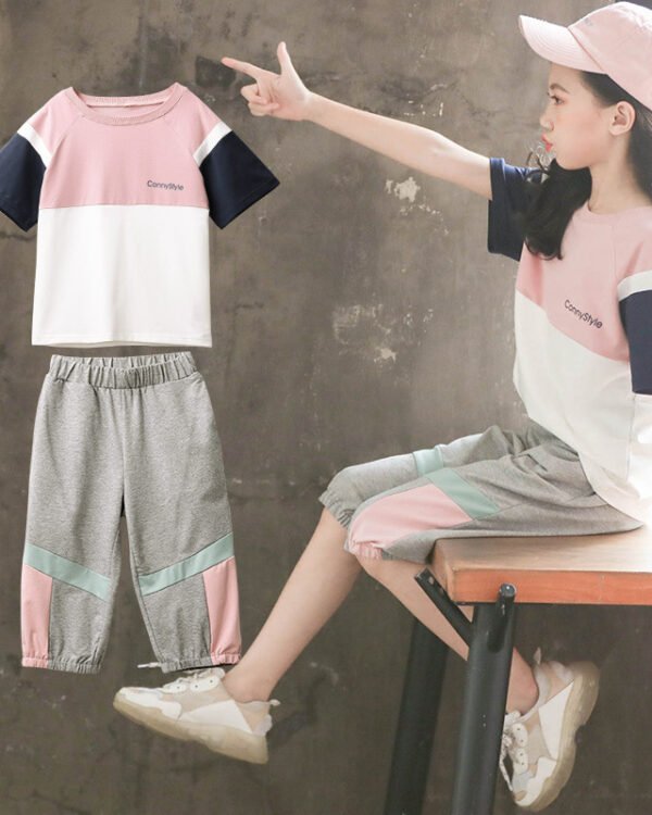 Alternative view of Color-Block Girls Dailywear Co-Ord Set