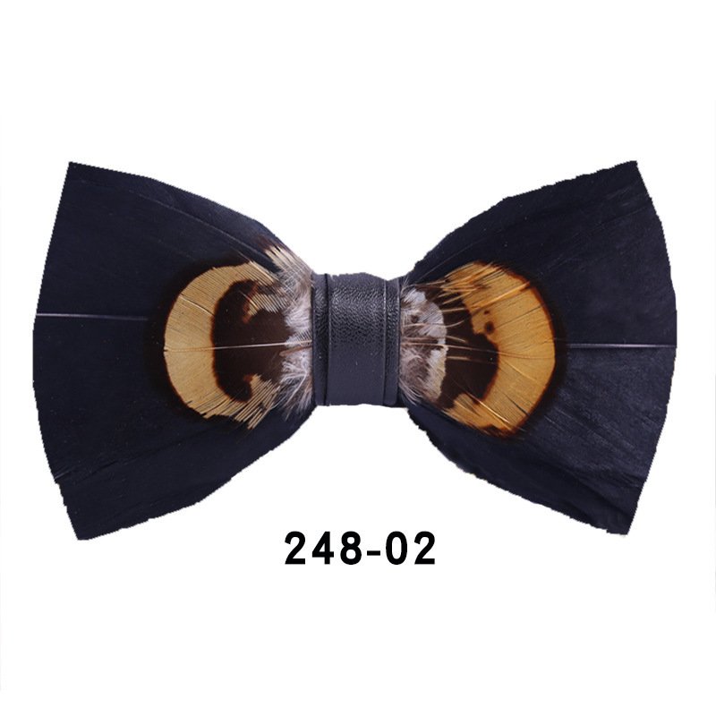 Feather Bow Tie - Statement Formal Accent - Image 7