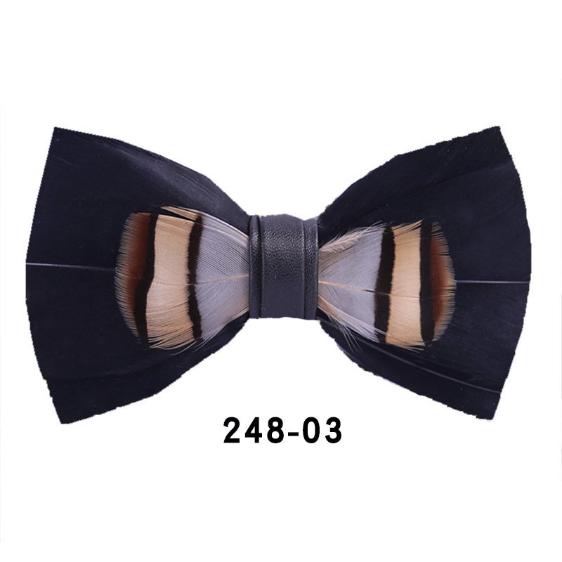 Feather Bow Tie - Statement Formal Accent - Image 6