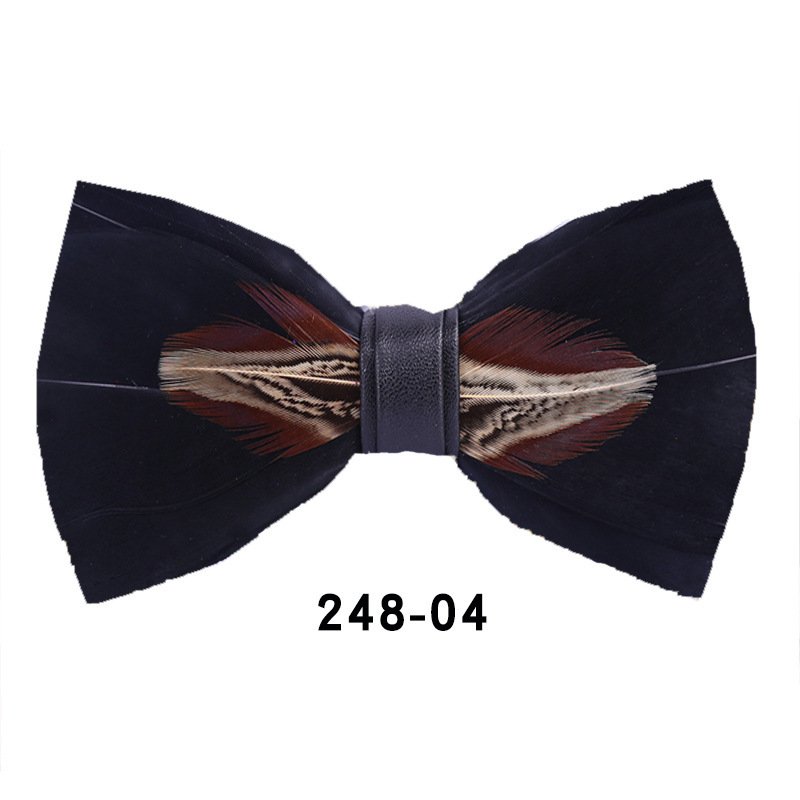 Feather Bow Tie - Statement Formal Accent - Image 5