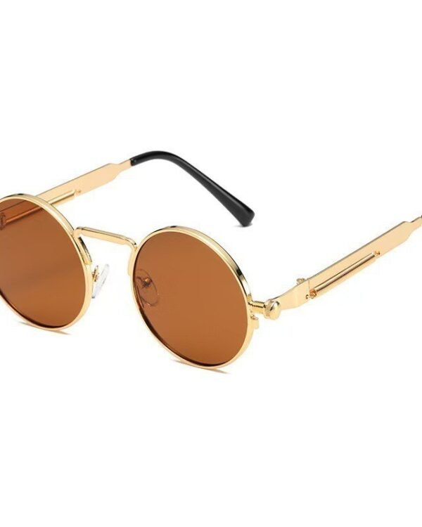 Alternative view of Steampunk Round Metal Sunglasses