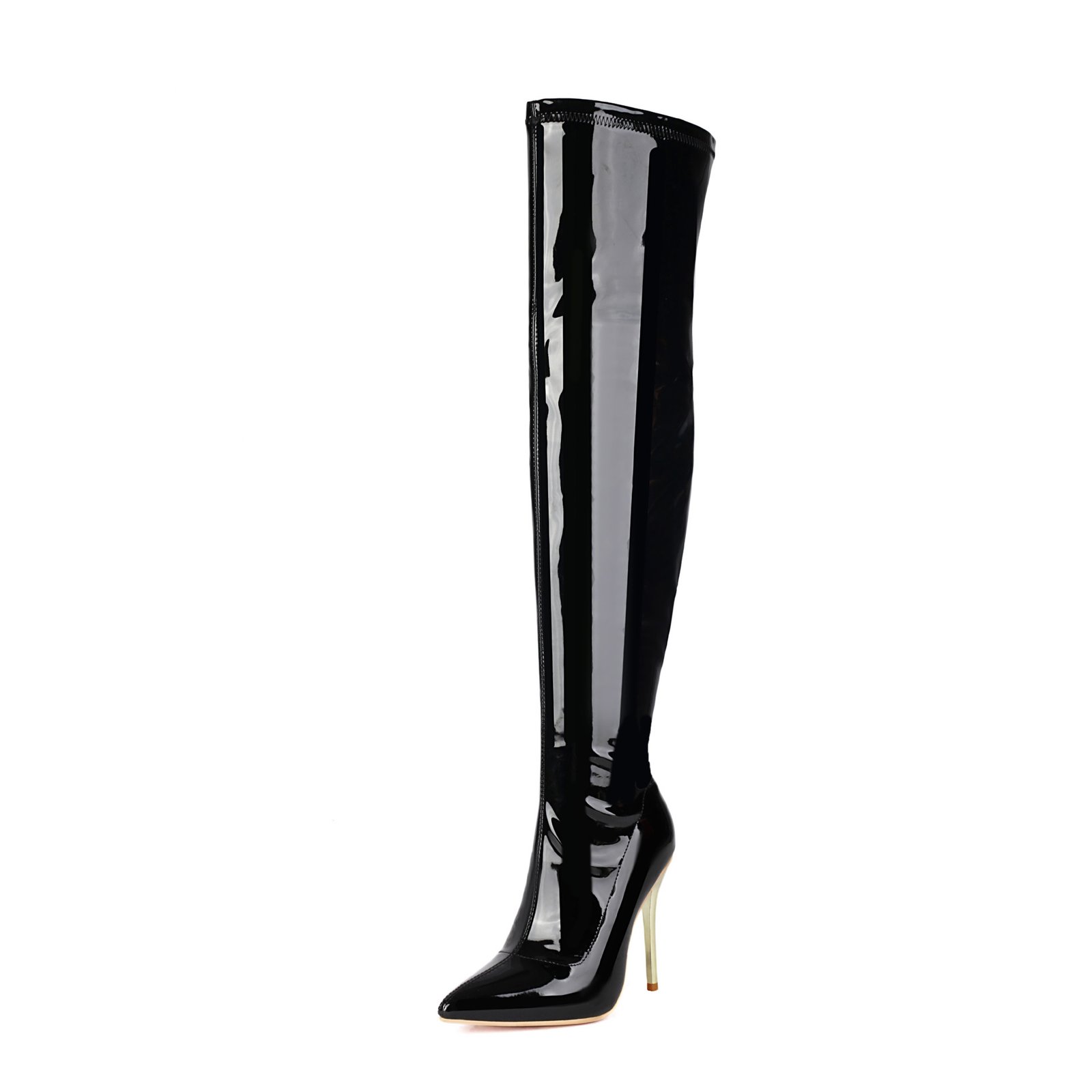 Patent Over-the-Knee Stiletto Boots | After Dark - Image 6
