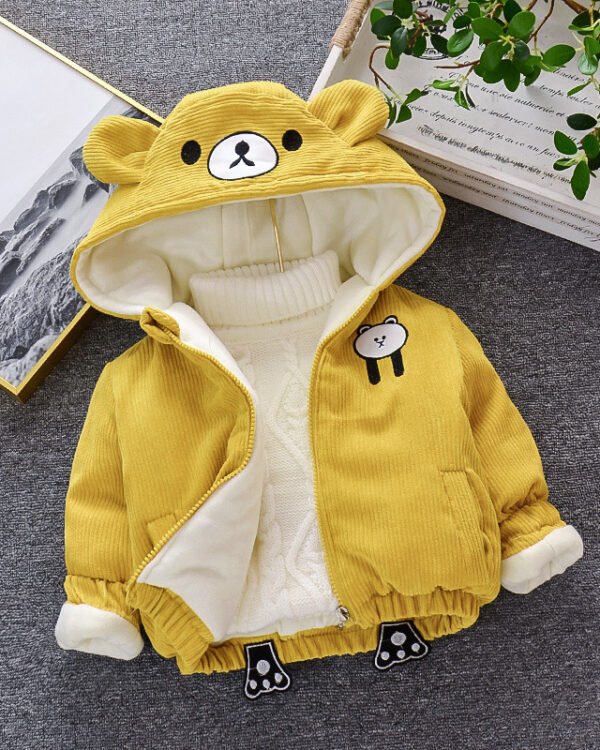 Baby Girl Cozy Bear Hooded Outerwear Jacket