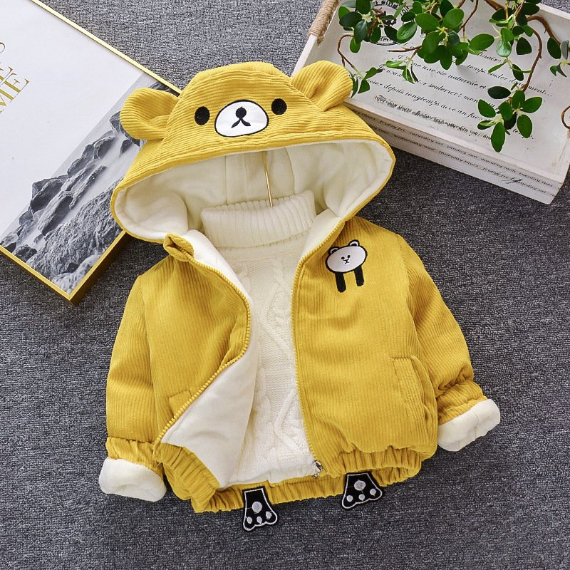 Baby Girl Cozy Bear Hooded Outerwear Jacket
