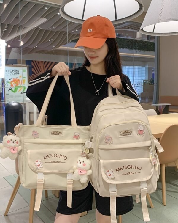 Cute Charm College Backpack & Total Set