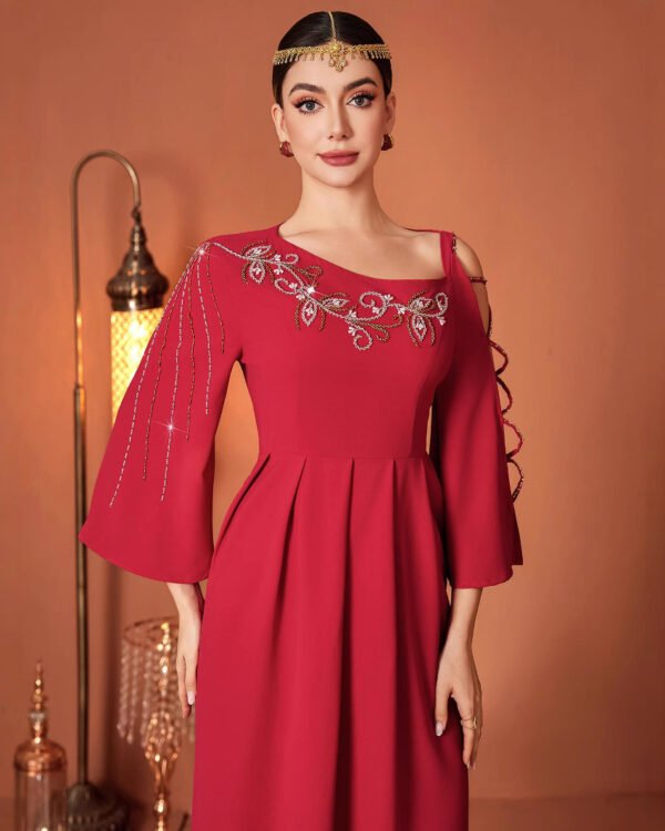 Alternative view of Hand-Embellished Off-Shoulder Gown.