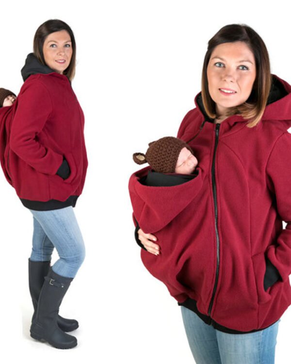 Kangaroo Carry Maternity Winter Hoodie