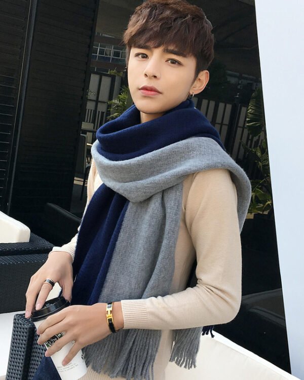 Alternative view of Knitted Wool Scarf - Winter Essential