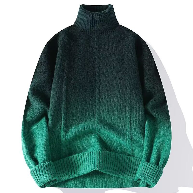 High-Neck Gradient Knit Sweater - Image 4