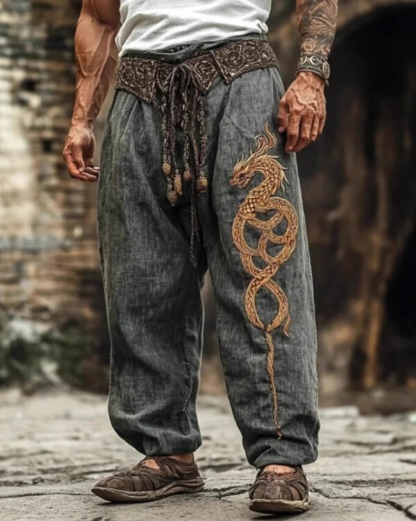 Alternative view of Loose-fitting Linen Wide-leg Pants