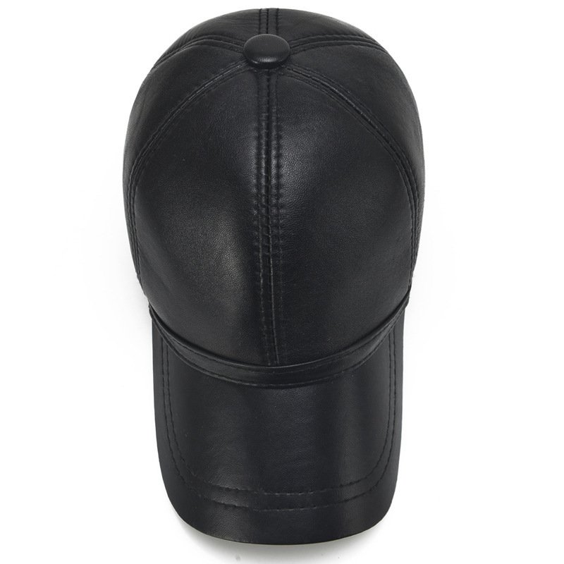 Sheepskin Leather Baseball Cap - Image 2