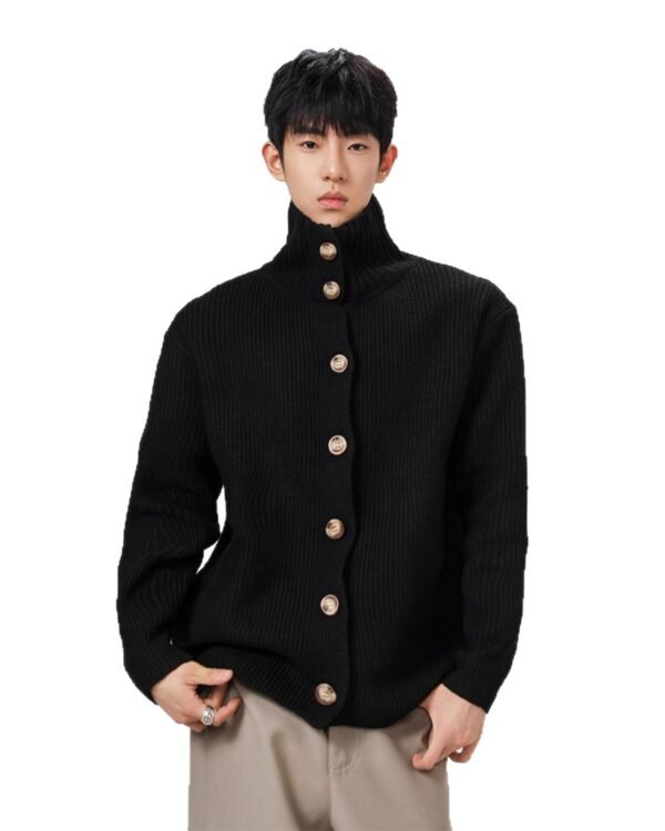 Alternative view of Stand-Collar Knit Cardigan Coat/Jacket