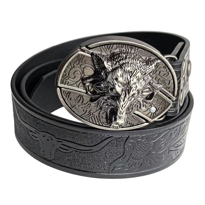 Black Wolf Head Dark Edition Belt - Image 2