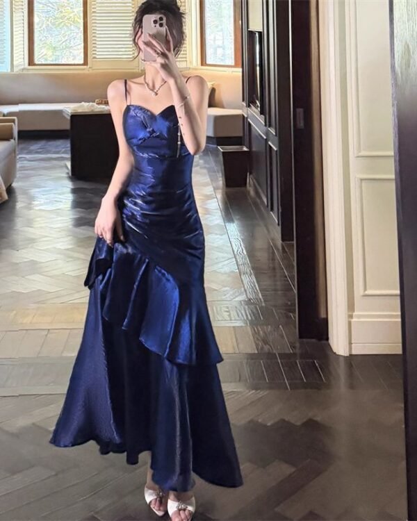 Alternative view of Burgundy Satin Slip Dress