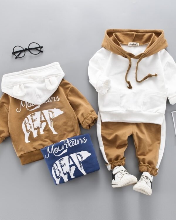 Neutral Bear Hoodie Co-Ord Set for Toddlers