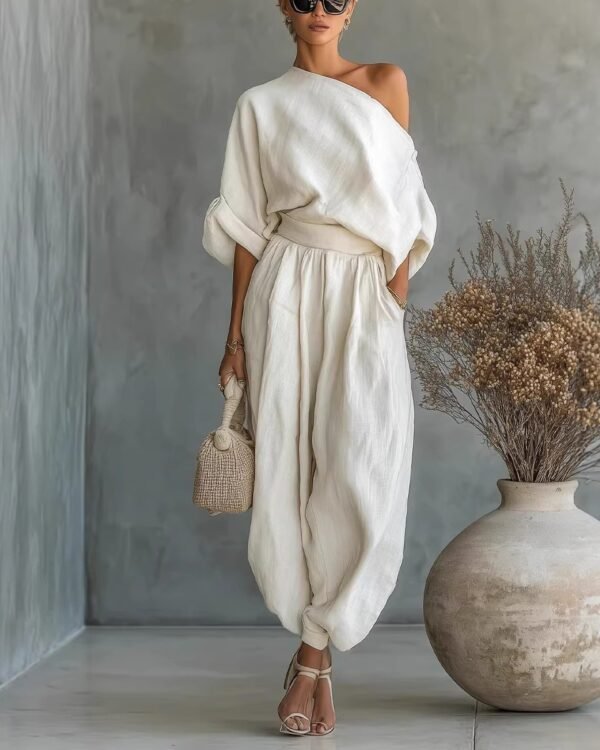 Alternative view of Off Shoulder Draped Maxi Dress