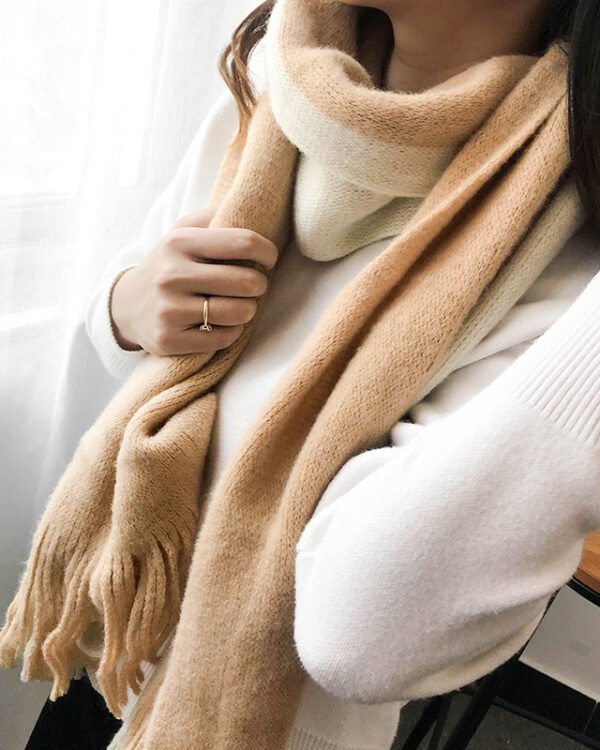Soft Neutral Winter Scarf