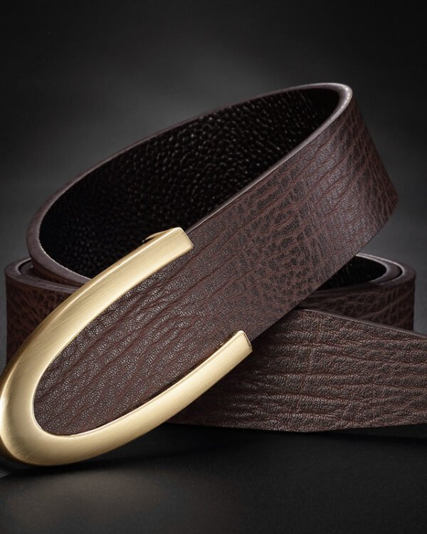 Alternative view of Classic Smooth Leather Buckle Belt