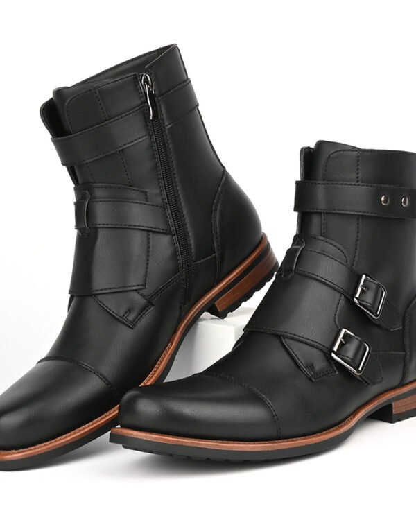 Minimal Buckle Zip Boots, Winter Picks