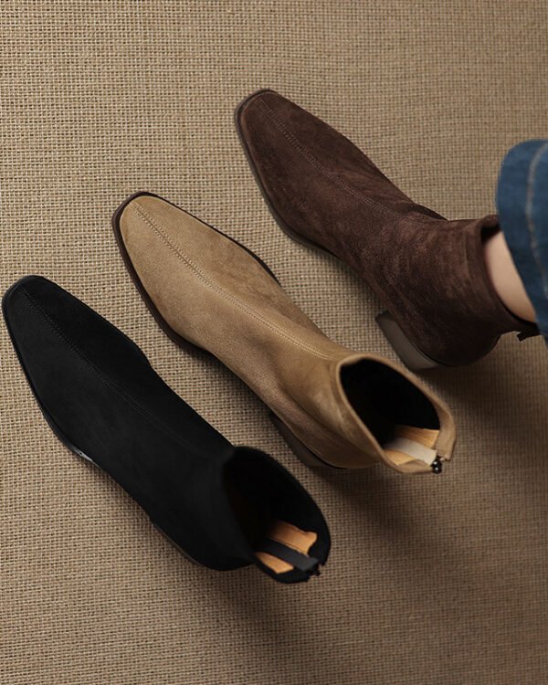 Elegant Slim Suede Chelsea Boots