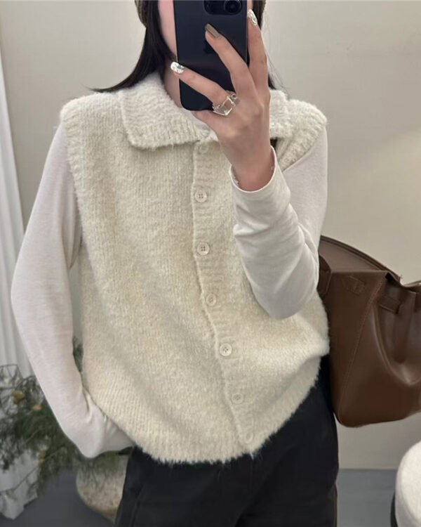 Sleeveless Knit Vest Tops