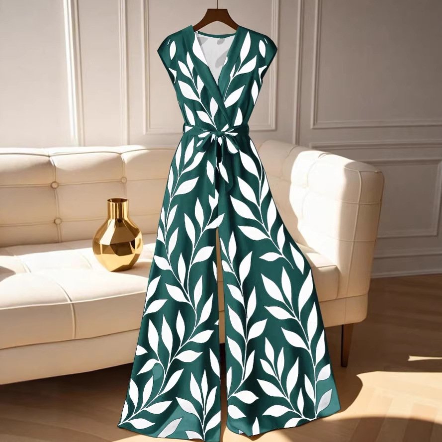 Leaf Tie Midi Dress - Image 3