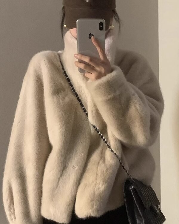 Cropped Fur Trim Jacket