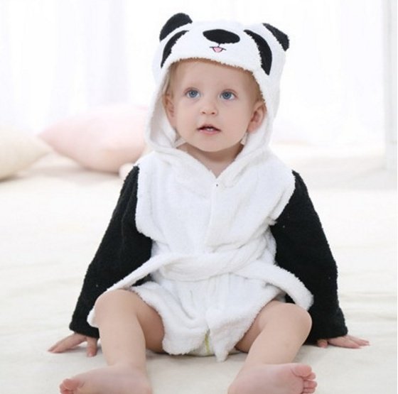 Baby Hooded Bathrobe - Winter Plush - Image 9