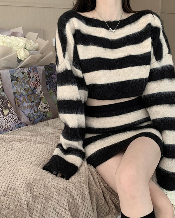 Alternative view of Striped Knit Winter Co-Ord set