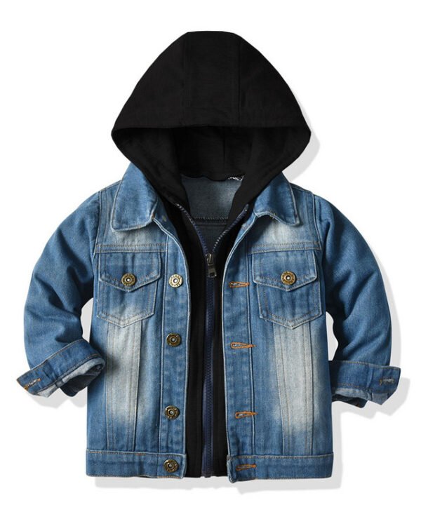 Boys Denim Jacket With Hood